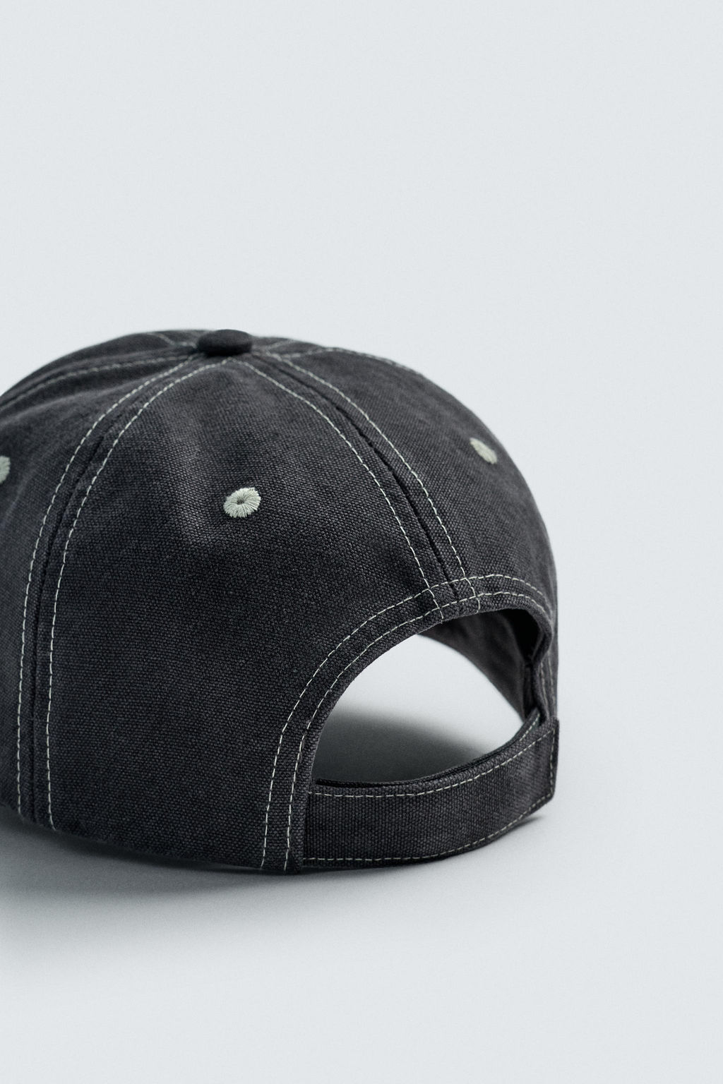 GORRA LAVADA TEXTO BORDADO PESPUNTES / Gris - Zara фото 7