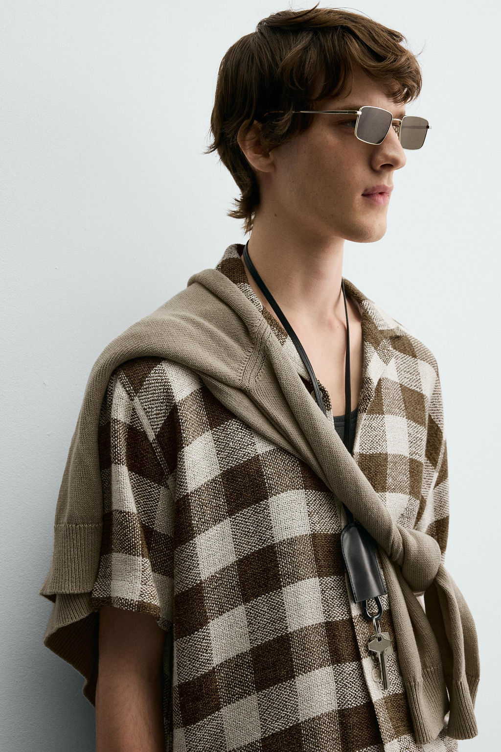 TEXTURED CHECK SHIRT - Zara фото 8