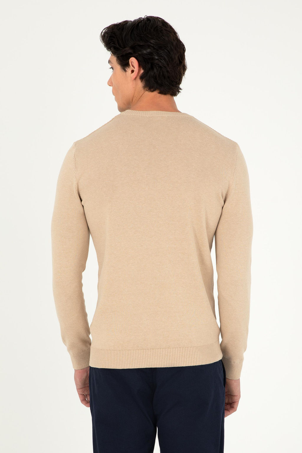 Мужской свитер песочного меланжа - U.s. polo assn фото 5