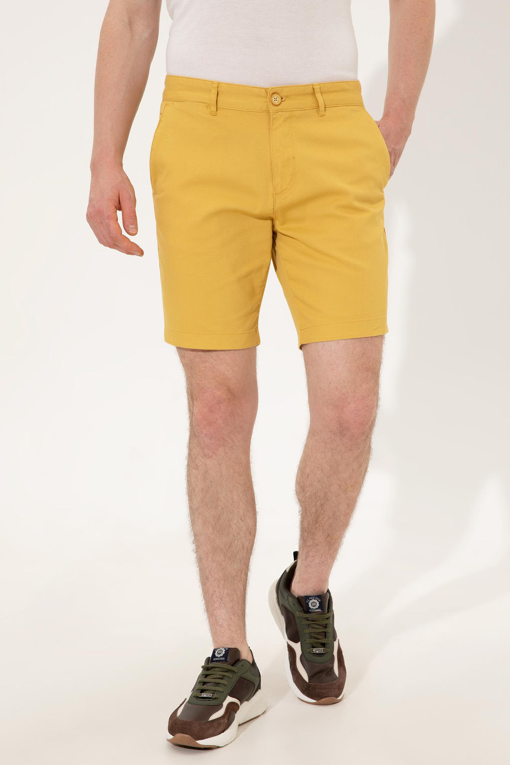 Мужские шафрановые бермуды капри - U.s. polo assn фото 2