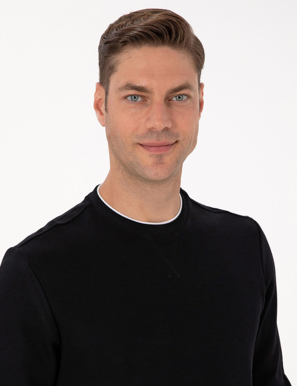 Siyah Regular Fit Sweatshirt - Pierre cardin фото 2