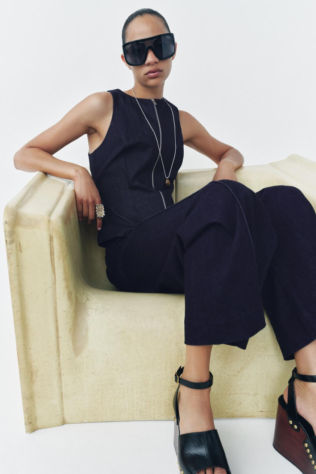 ZW COLLECTION WIDE-LEG HIGH-WAIST JEANS - Zara фото 54