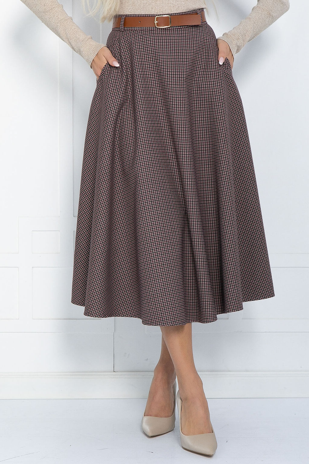 Юбка Уверенная грация (коричнево-бордовая) Ю12213-2 - Lt collection фото 7