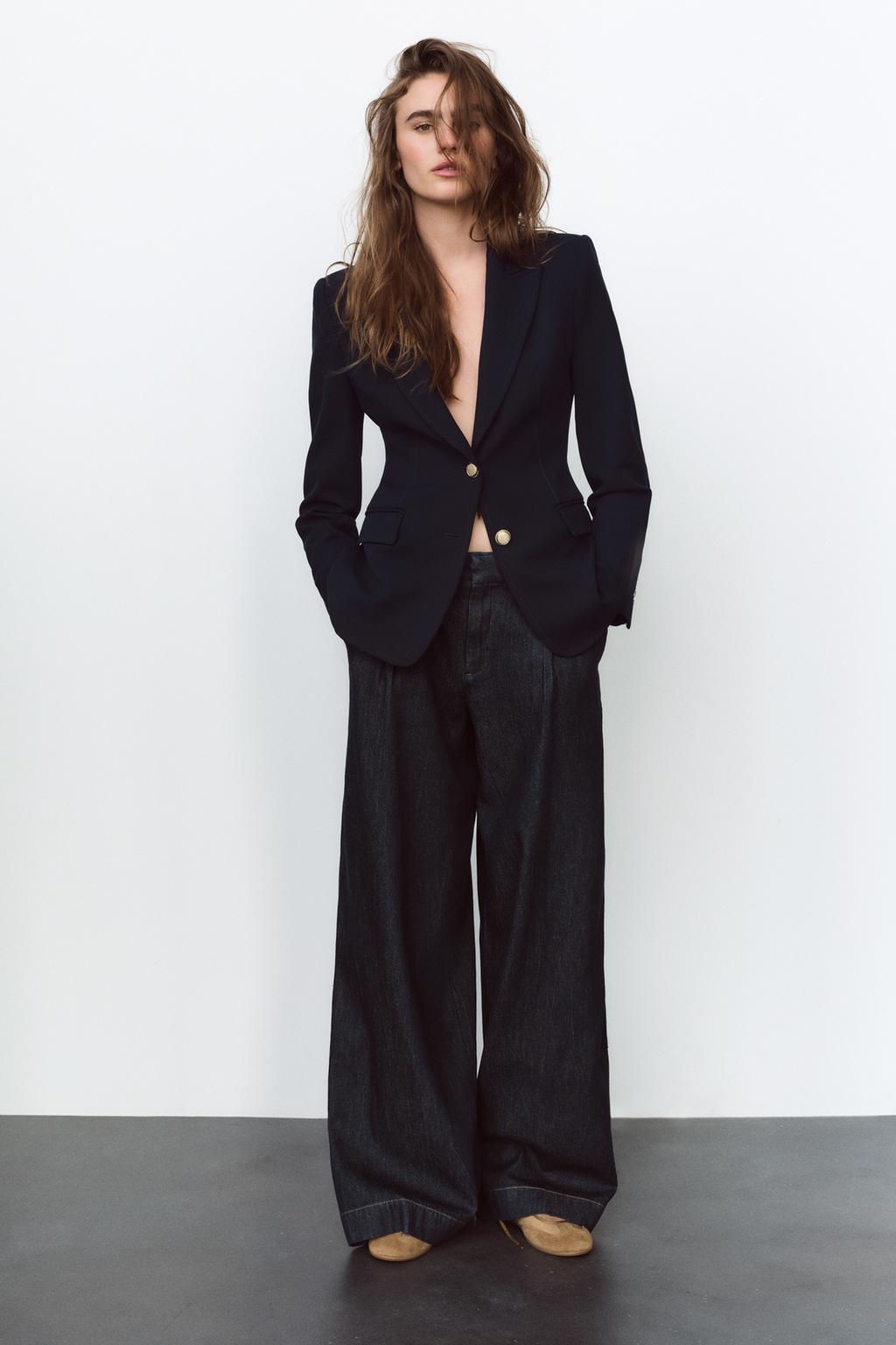 FITTED BLAZER WITH SHOULDER PADS - Zara фото 7