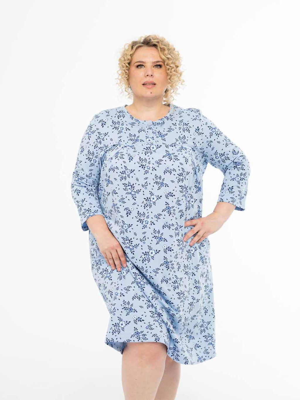 Ночная сорочка женская, цвет голубой