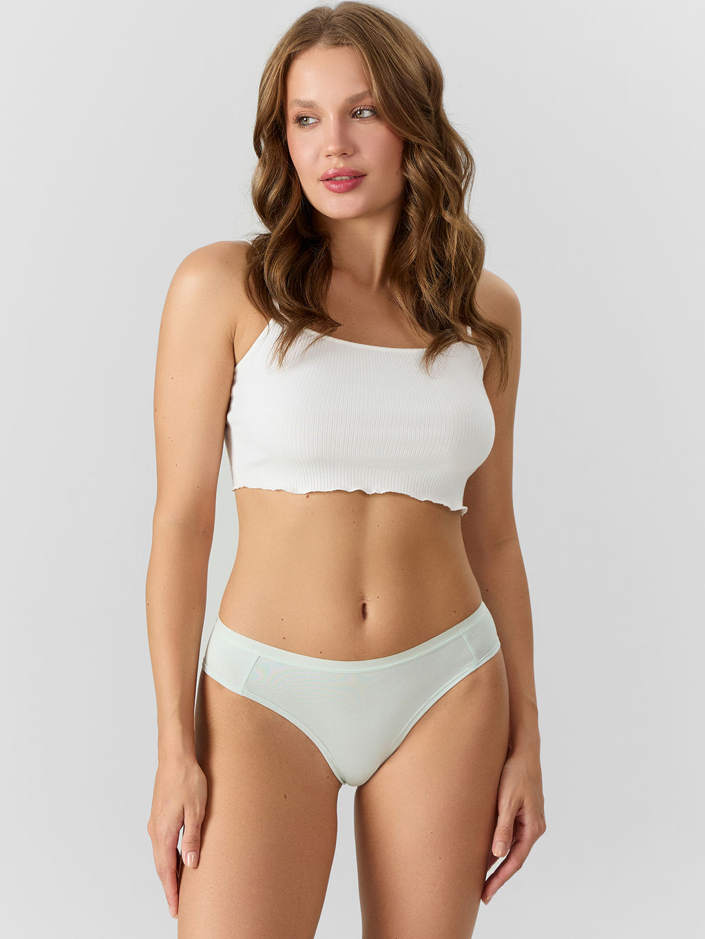 Цена за 2 штуки! Трусы бразилиана женские голубые