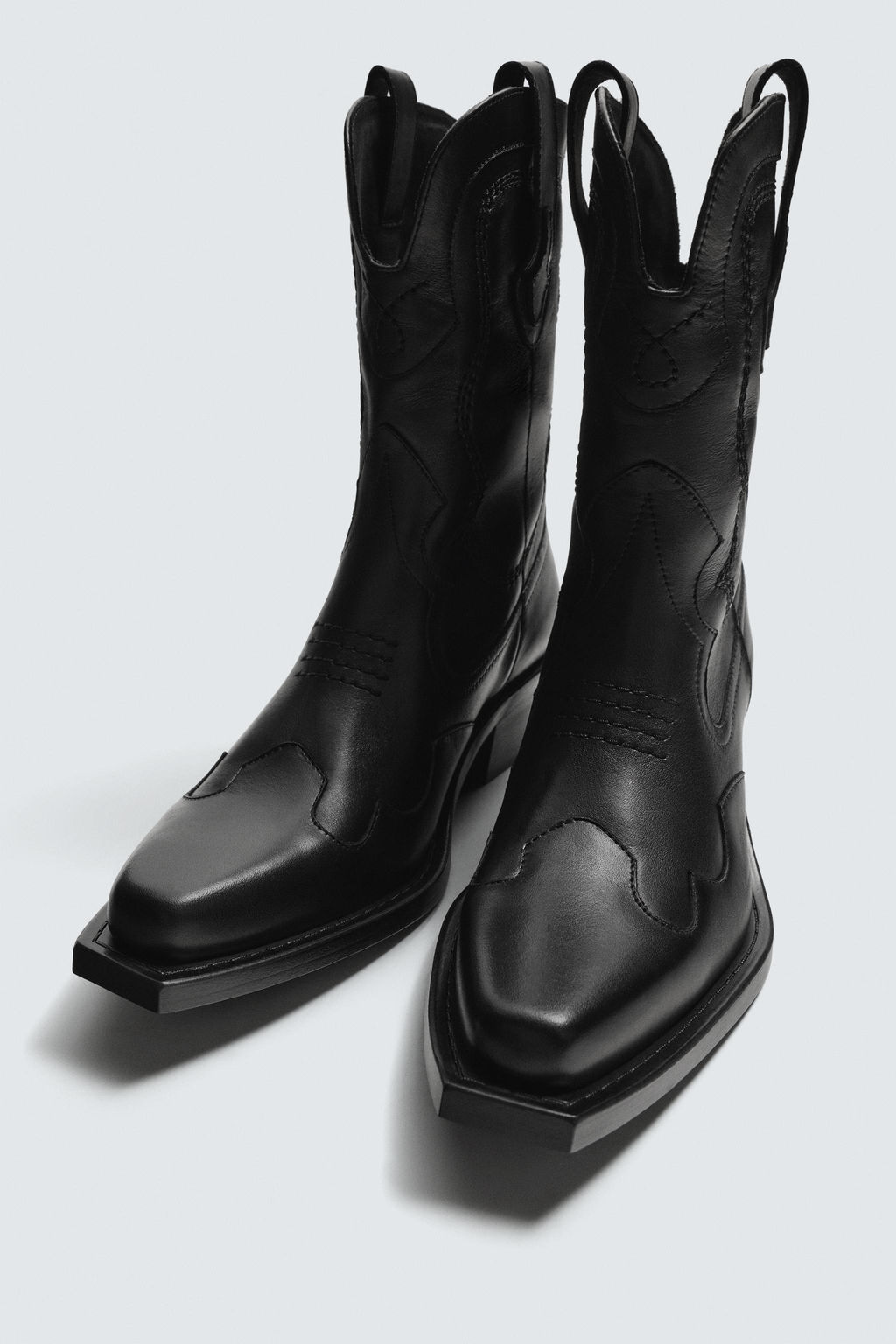 COWBOY LEATHER BOOTS - Zara фото 5