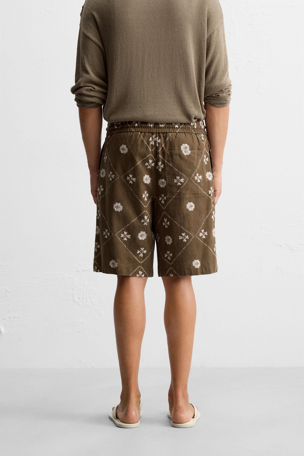 CONTRAST PRINT BERMUDA SHORTS - Zara фото 13