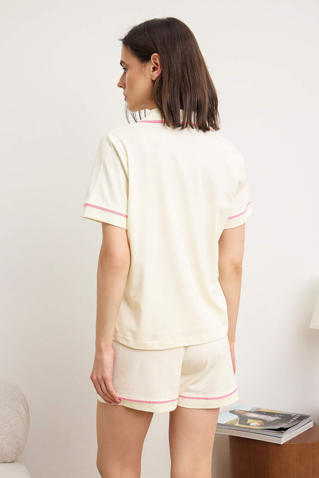 Murdum Premium Modal Pamuklu Biyeli Orme Pijama Tak?m? THMSS26PT00114 - Trendyolmilla фото 4