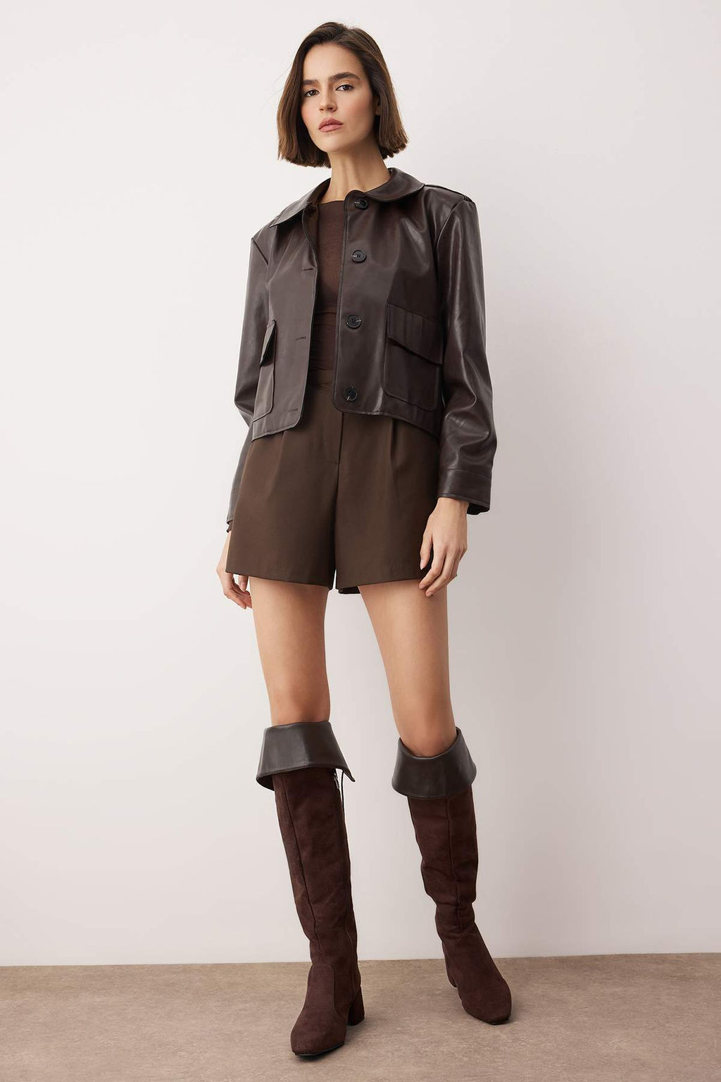 Kahverengi Suet Kad?n 6 cm Topuklu Premium Cizme TAKAW26CZ00041 - Trendyolmilla фото 2