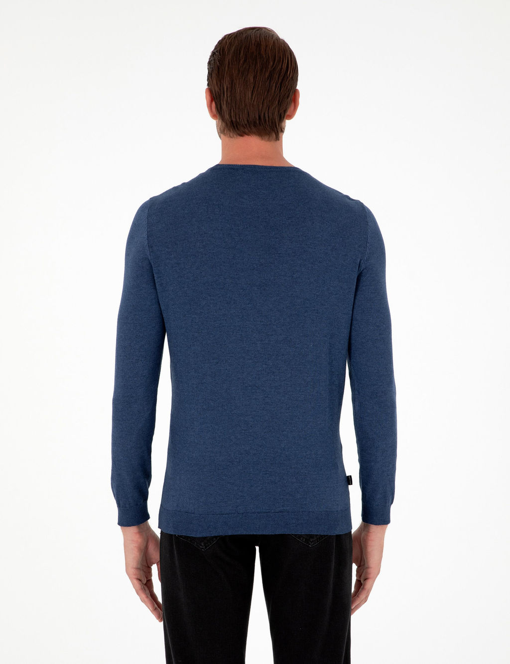 _ndigo Melanj Slim Fit Bisiklet Yaka Basic Triko Kazak - Pierre cardin фото 5