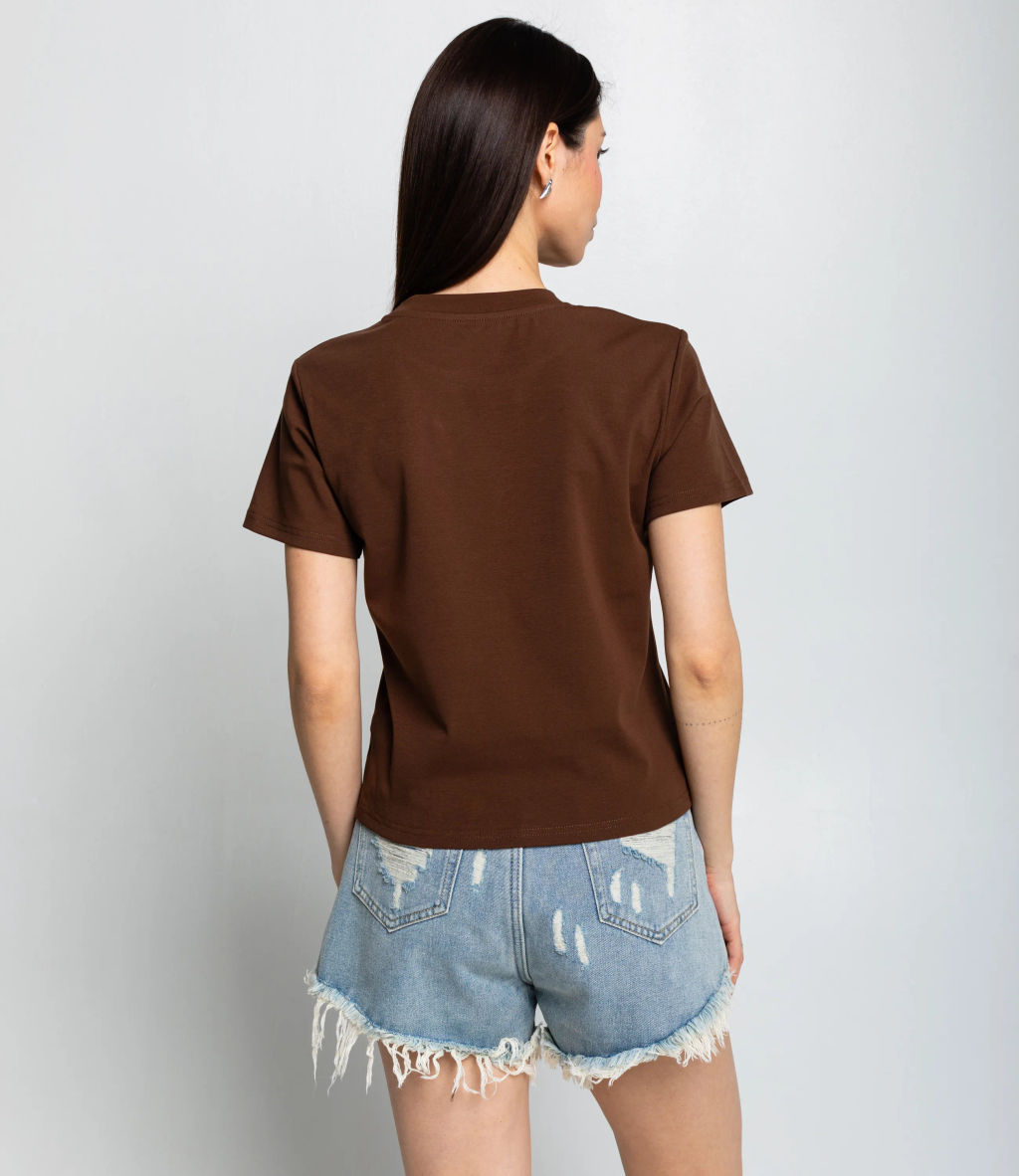 Футболка #КТ230, шоколадный