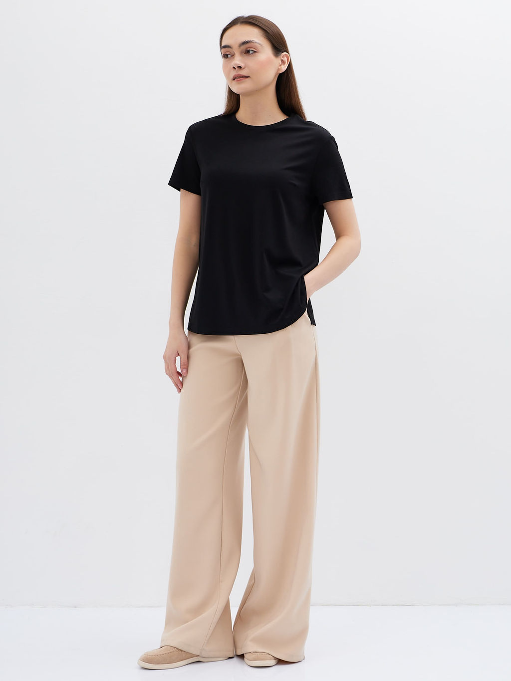 Футболка женская кор.рукав T-lab TL-TK-006VI-F-черный