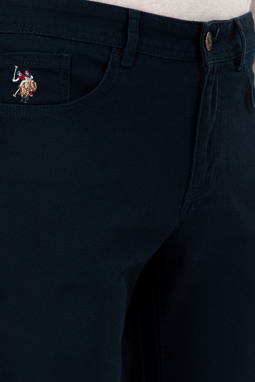 Мужские темно-синие брюки из плотной ткани/чиносы - U.s. polo assn фото 5