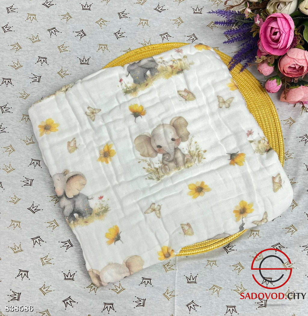 Муслиновое одеяло-плед для малышей
