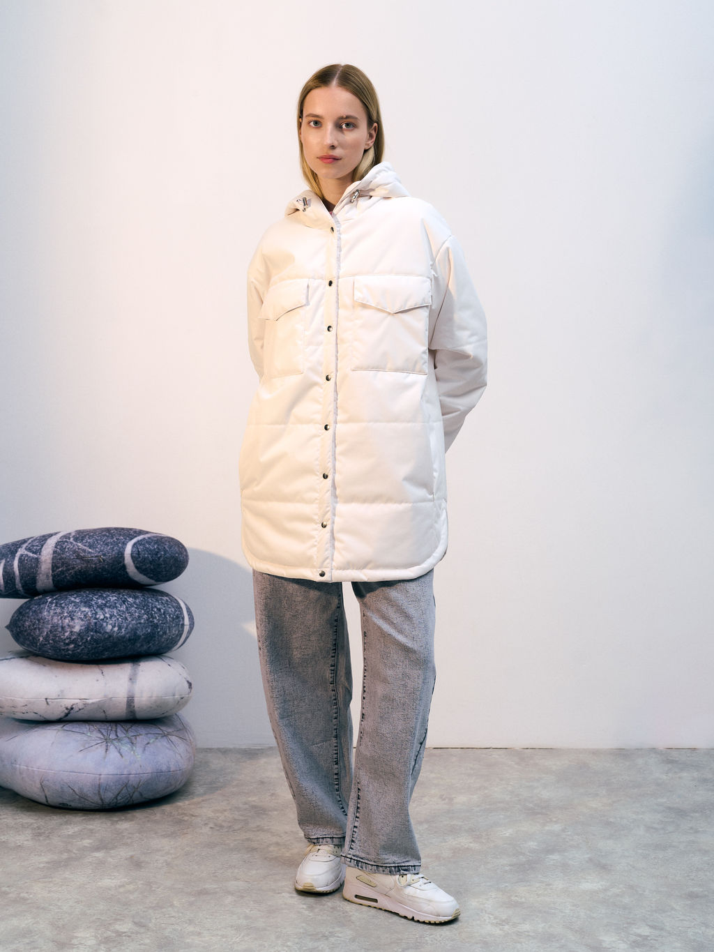 Куртка зимняя "Эмми" молочный