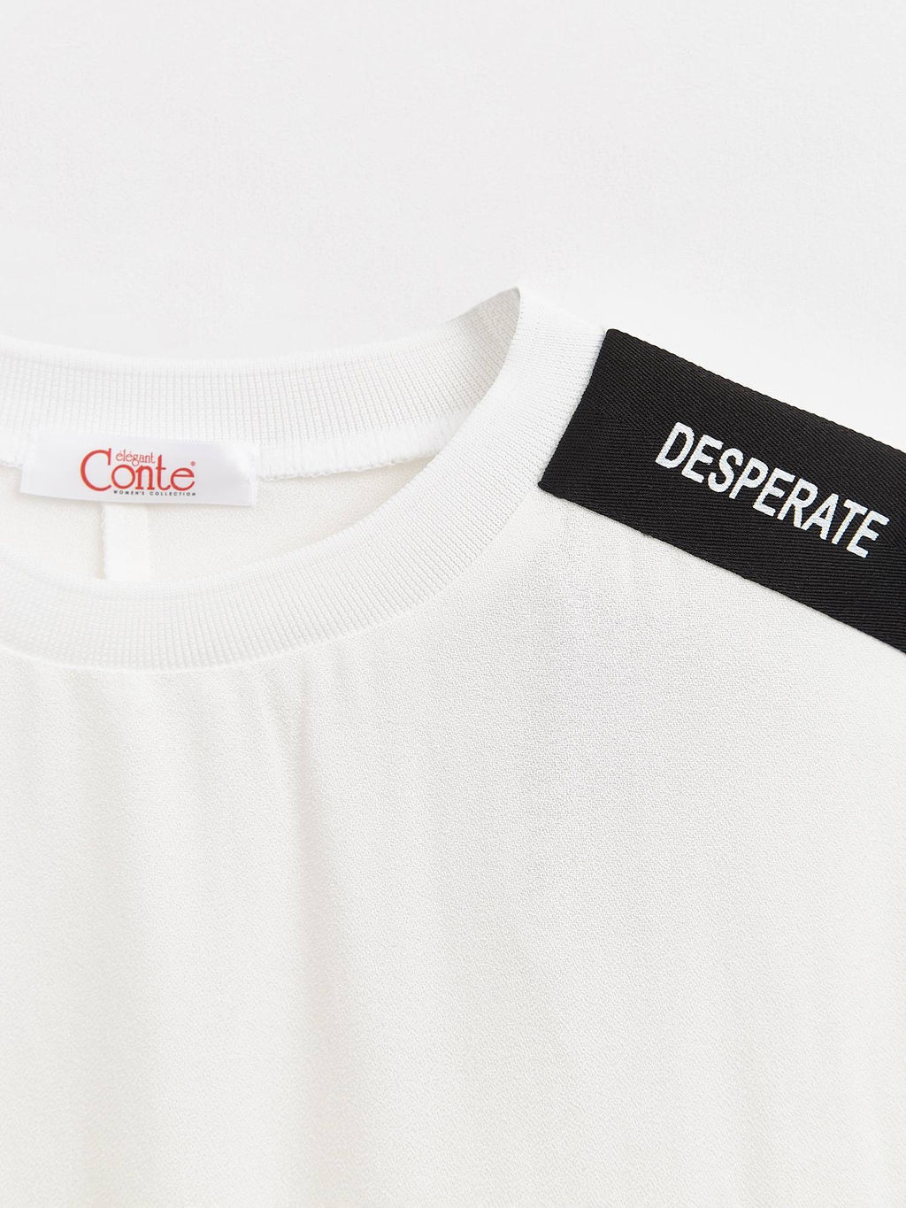 CONTE LBL 1597 Блузка из фактурной вискозы Desperate off-white
