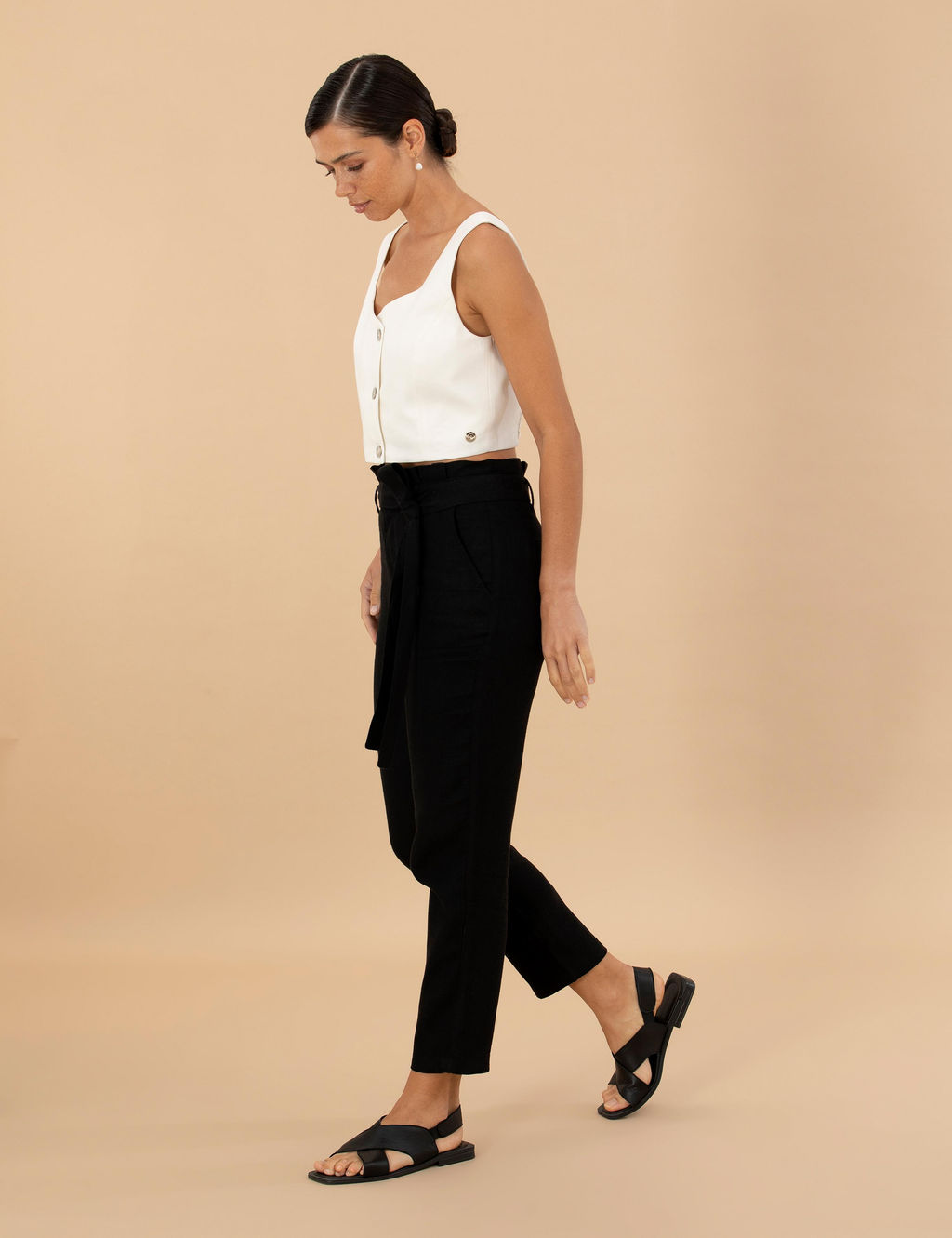 Siyah Carrot Fit Keten Pantolon - Pierre cardin фото 3