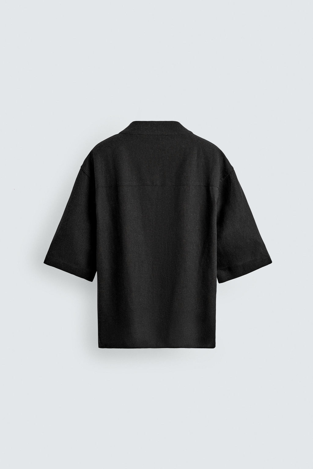 CAMISA RELAXED FIT VISCOSA - C??AMO / Negro - Zara фото 8