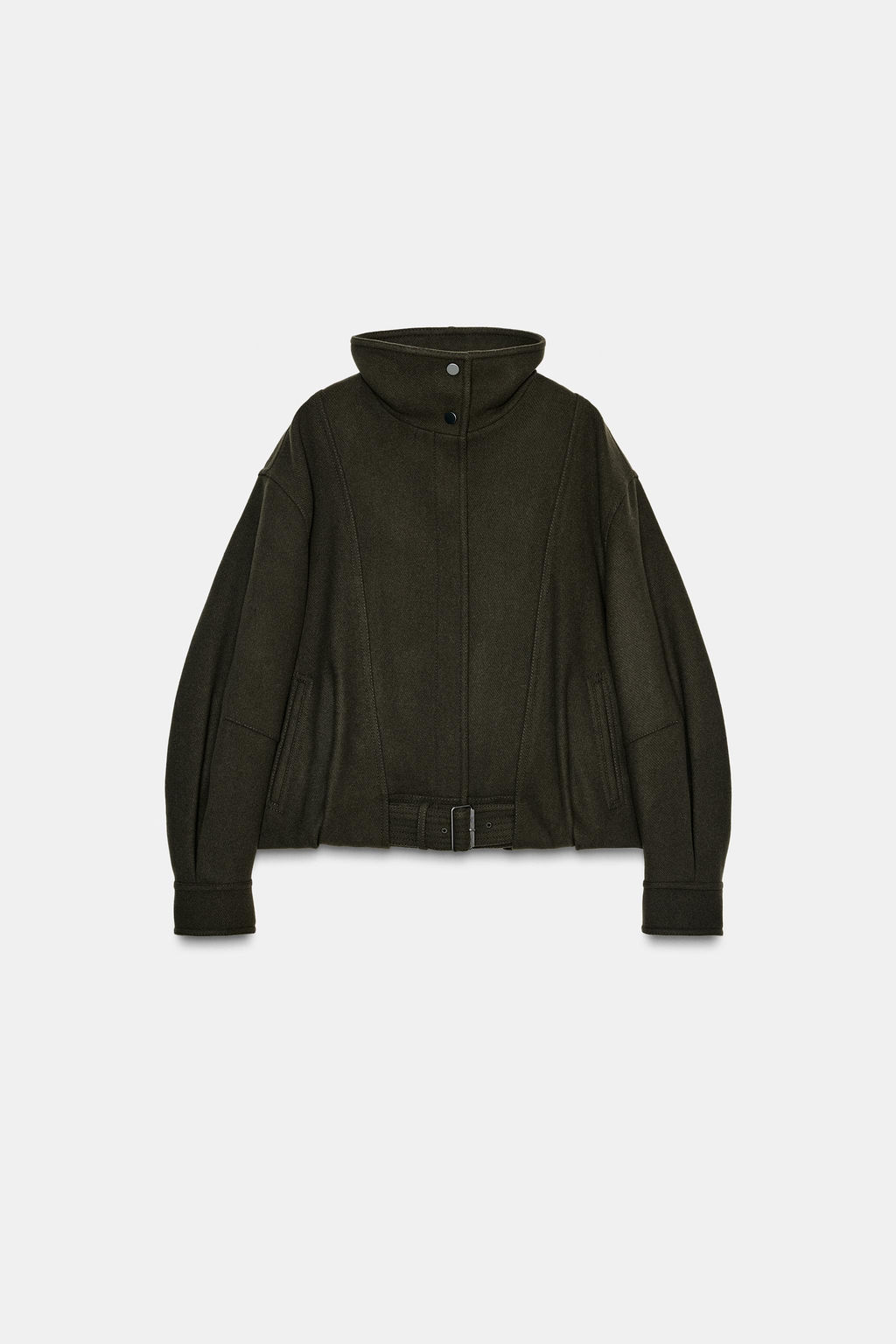 MINIMAL WOOL BOMBER JACKET ZW COLLECTION