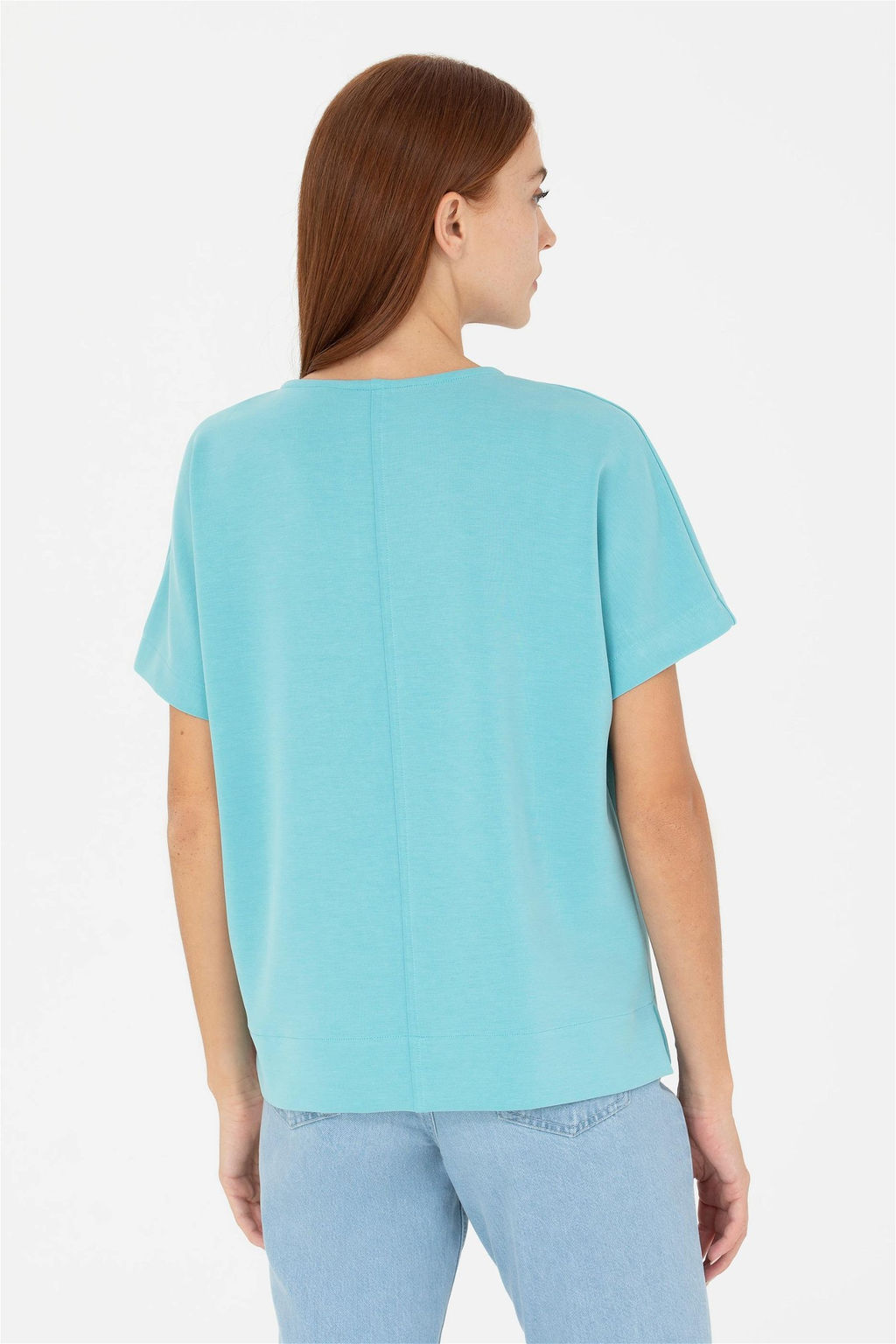 Женская мятная футболка с v-образным вырезом Неожиданная скидка в корзине - U.s. polo assn фото 5