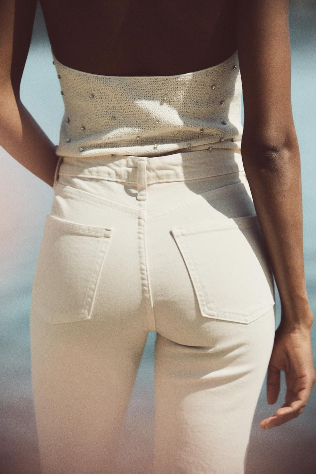 TRF CROPPED FLARE HIGH-WAIST JEANS - Zara фото 18