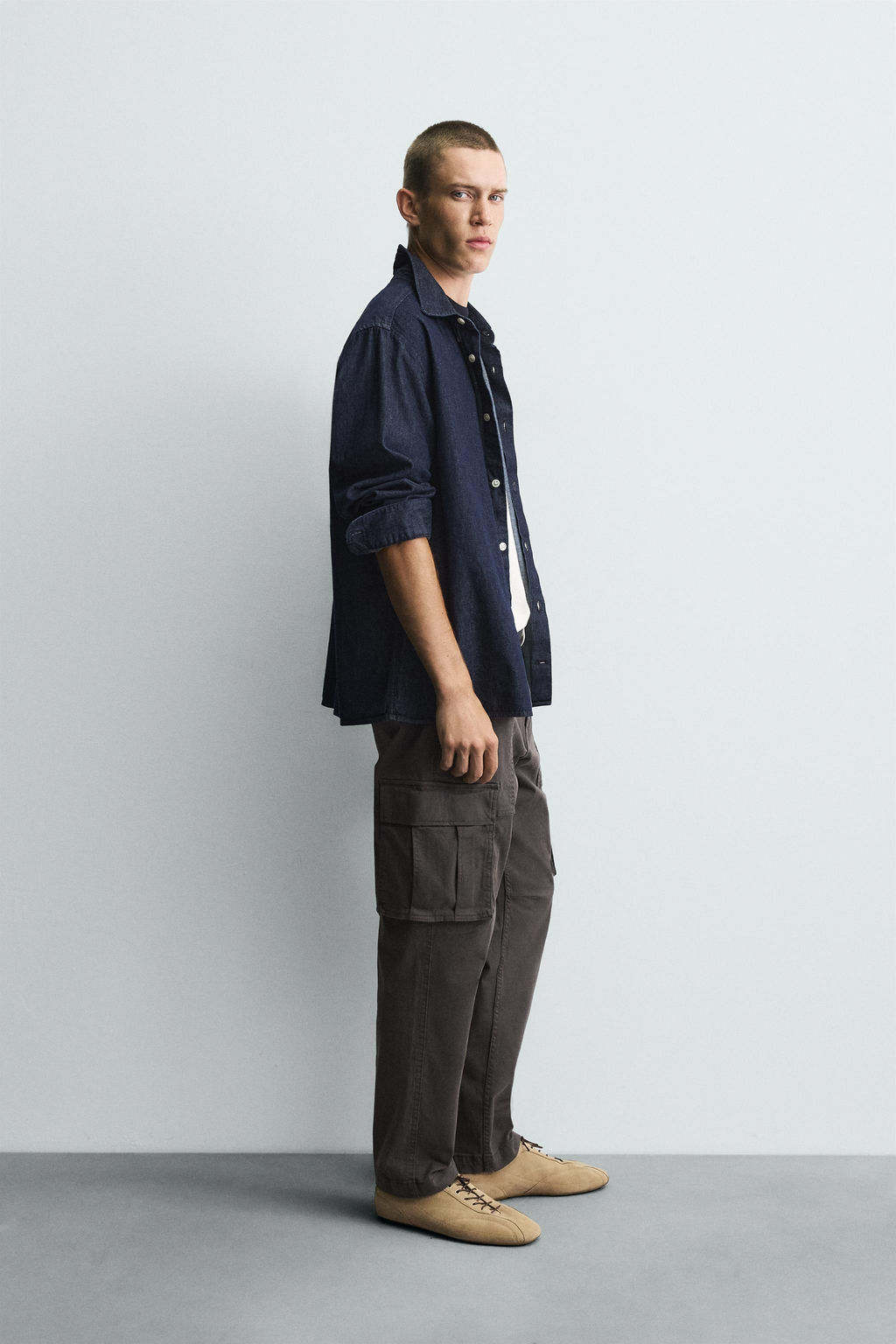 RELAXED FIT CARGO TROUSERS - Zara фото 13