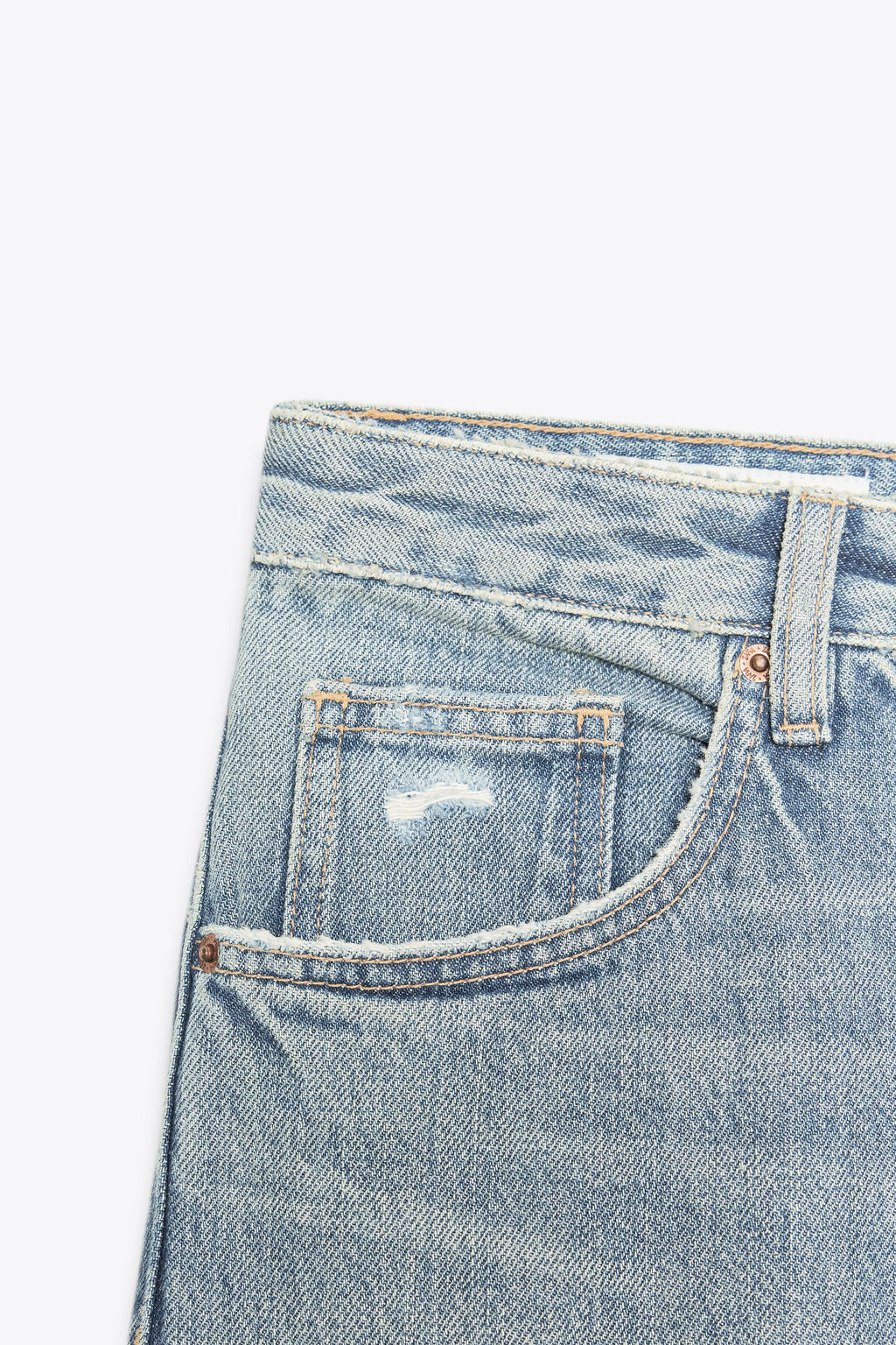 TRF RIPPED MID-WAIST BOYFRIEND JEANS - Zara фото 4