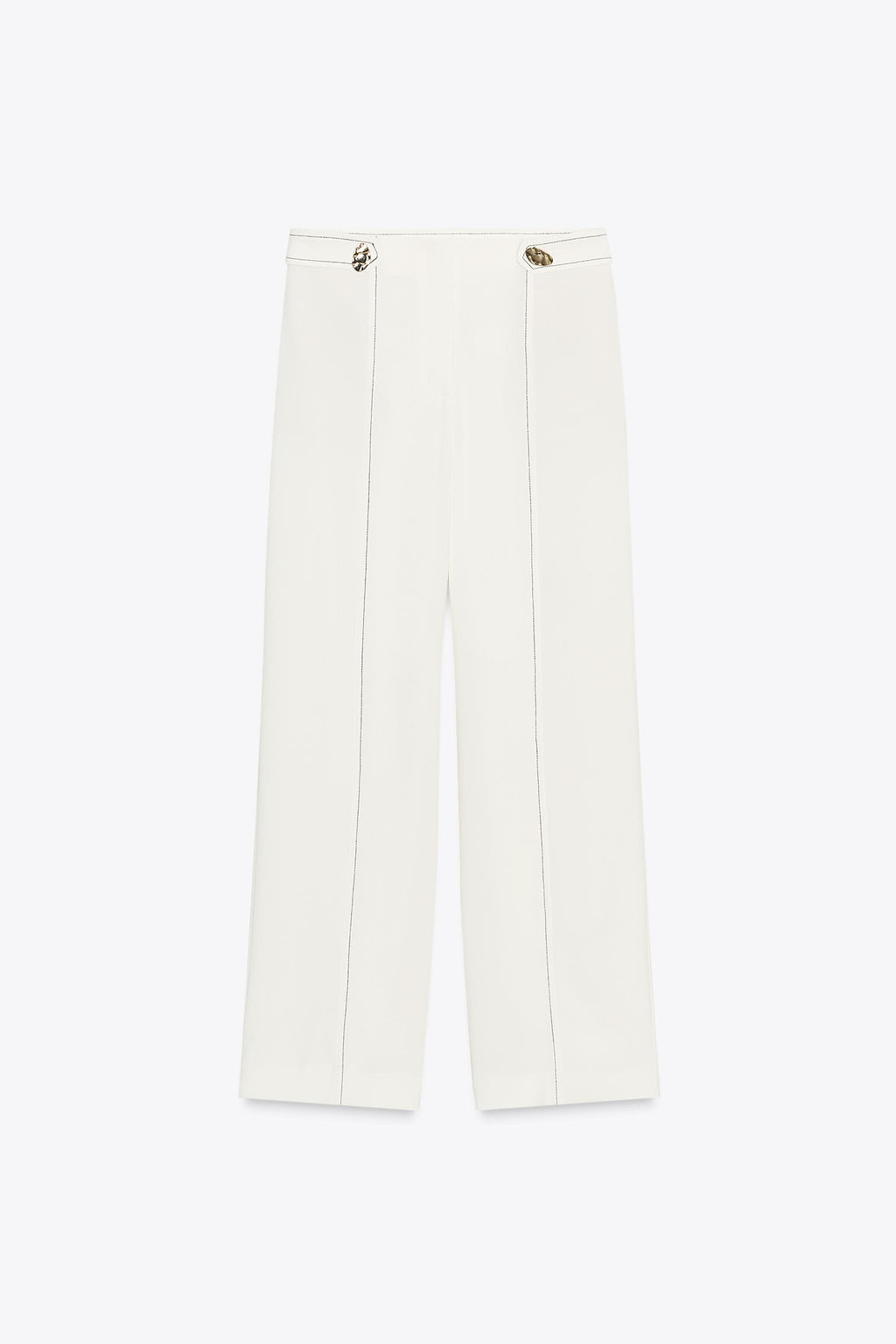 CONTRAST STITCHING TROUSERS WITH BELT LOOPS - Zara фото 6