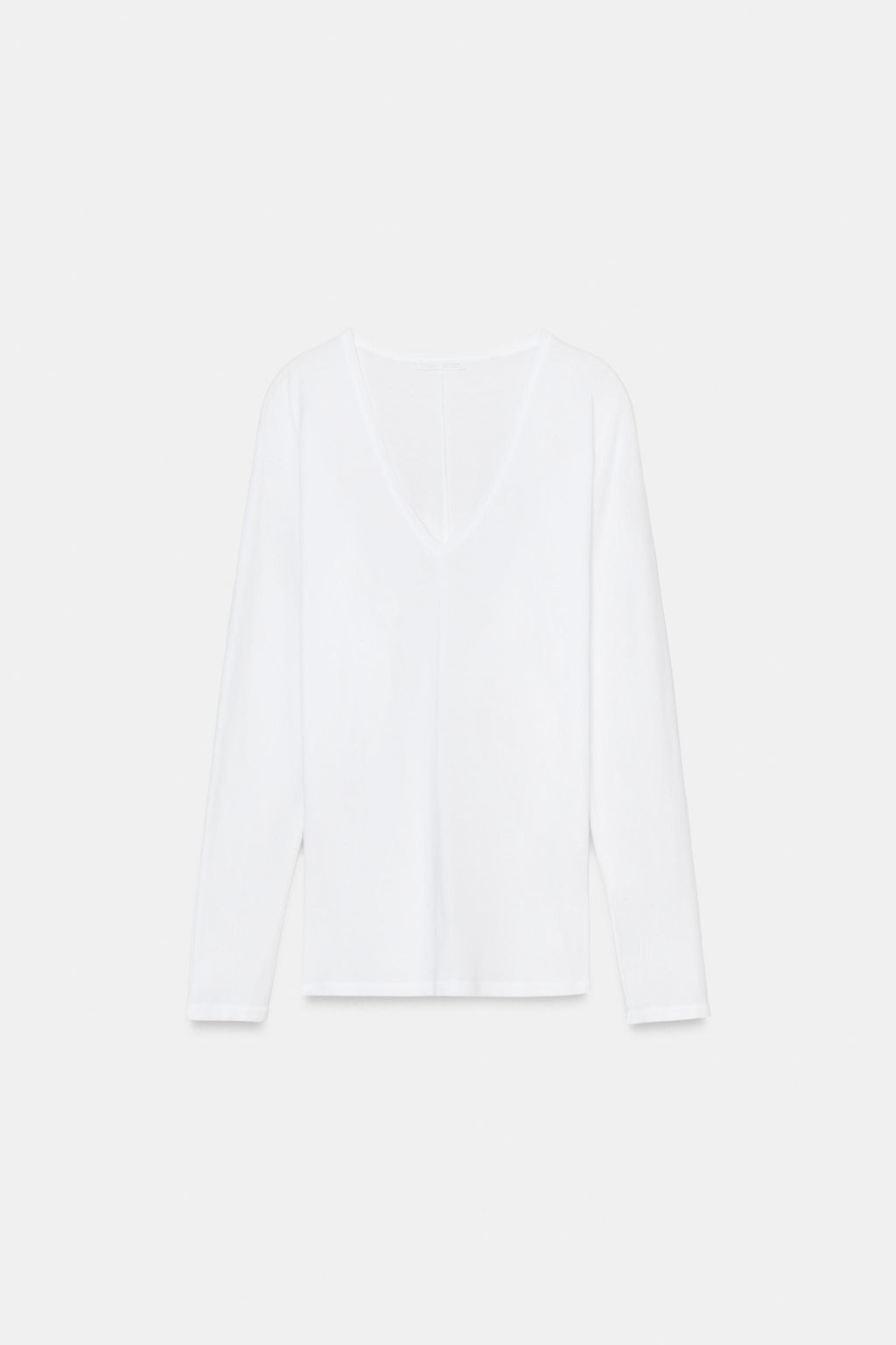 COTTON V-NECK T-SHIRT - Zara фото 20