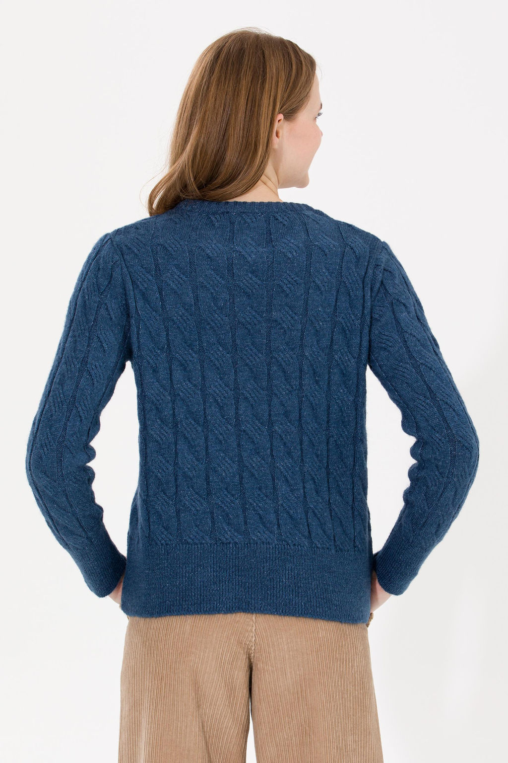 U. S. Polo Assn Женский синий свитер с круглым вырезом - U.s. polo assn фото 5