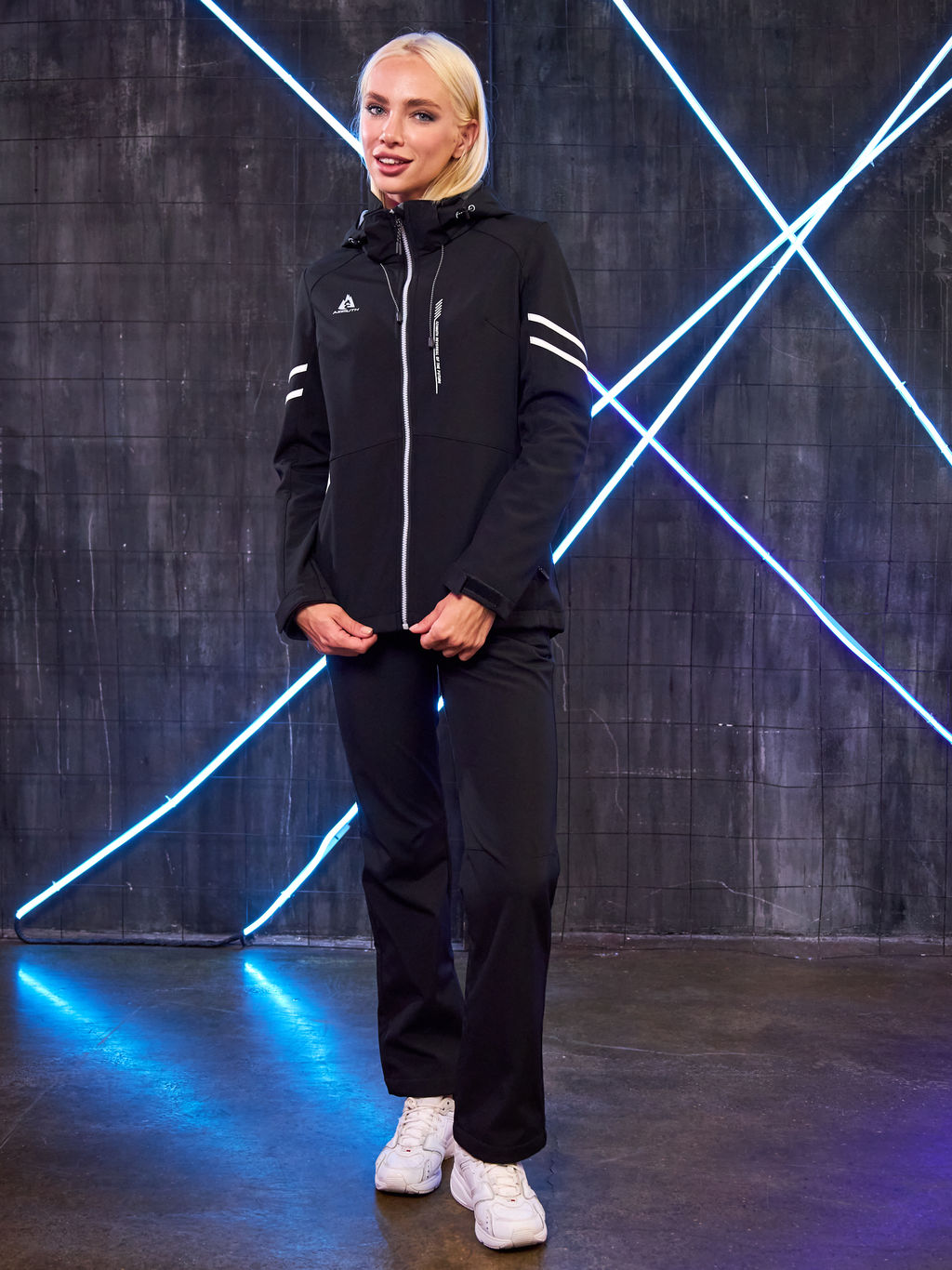 Женская мембранная куртка виндстоппер на флисе Azimuth Заря 124/23982_704 Черный  фото 13