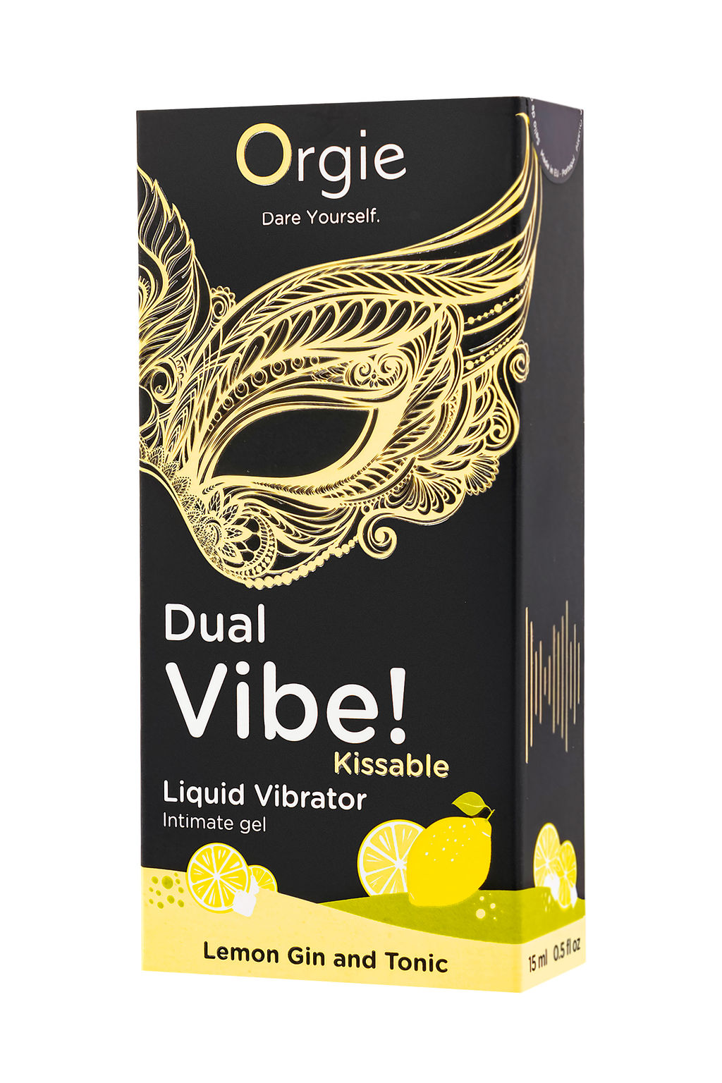 Съедобный гель с эффектом вибрации Orgie DUAL VIBE! Lemon Gin And Tonic, со вкусом джин-тоник, 15 мл