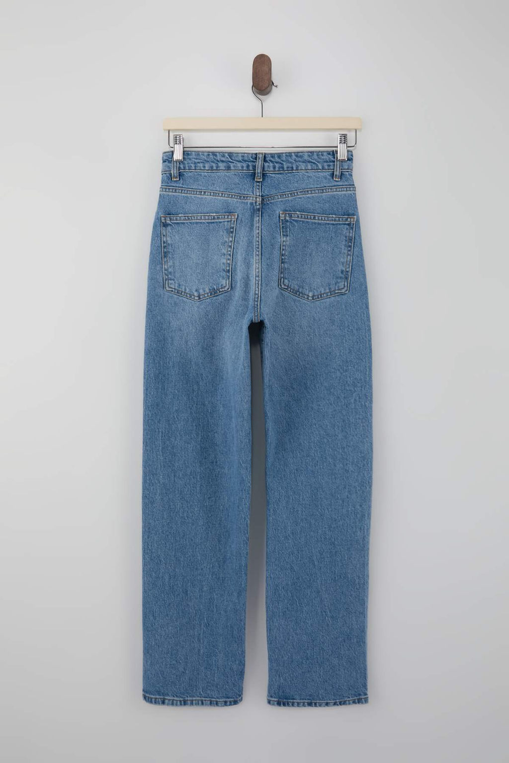 Mavi Yuksek Bel Az Esnek Straight Duz Kesim Jeans TWOSS26JE00099 - Trendyolmilla фото 2