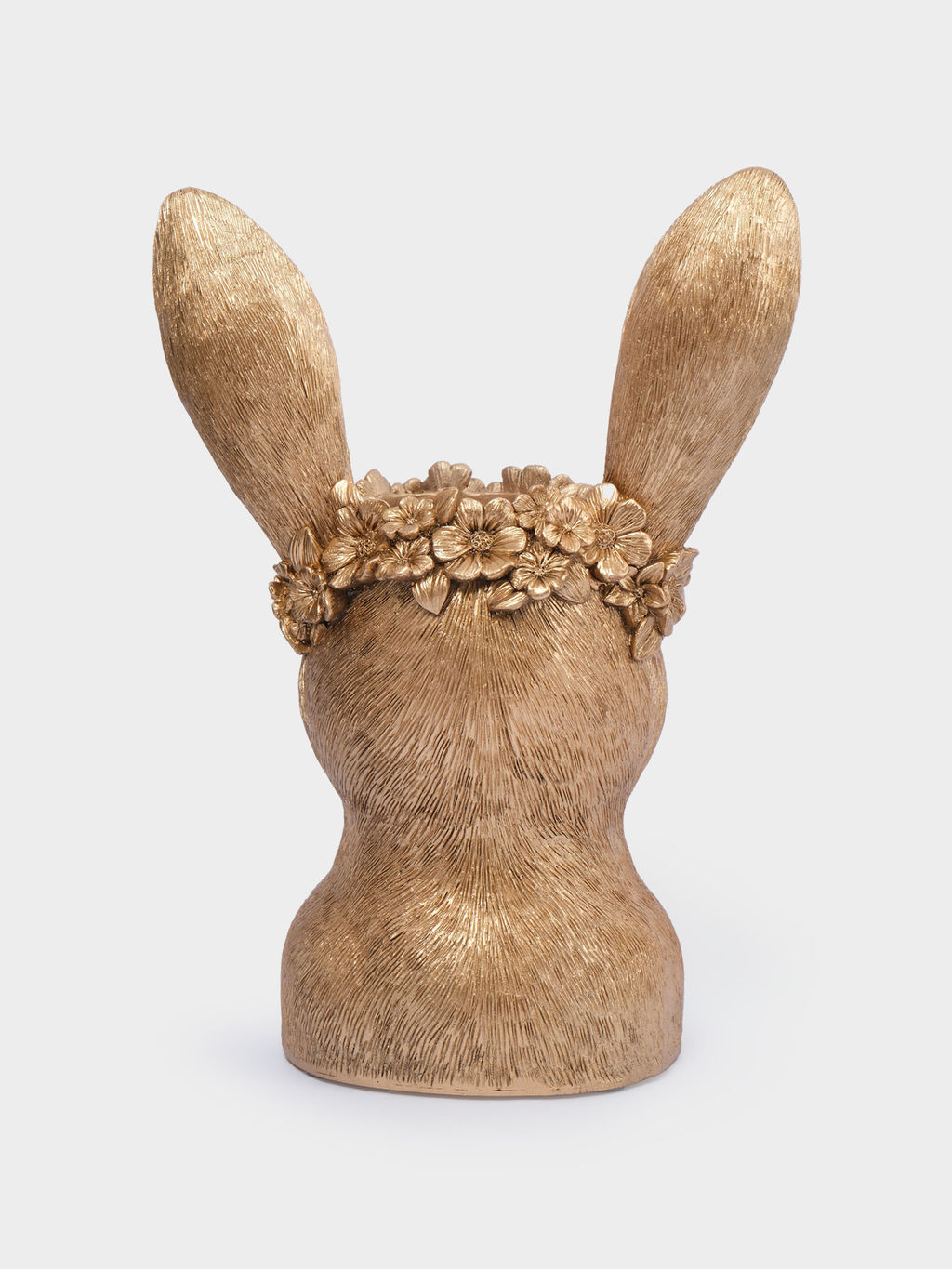 Ваза декоративная, 31 см, полирезин, золотистая, Кролик в венке, Rabbit - Anna lafarg фото 3