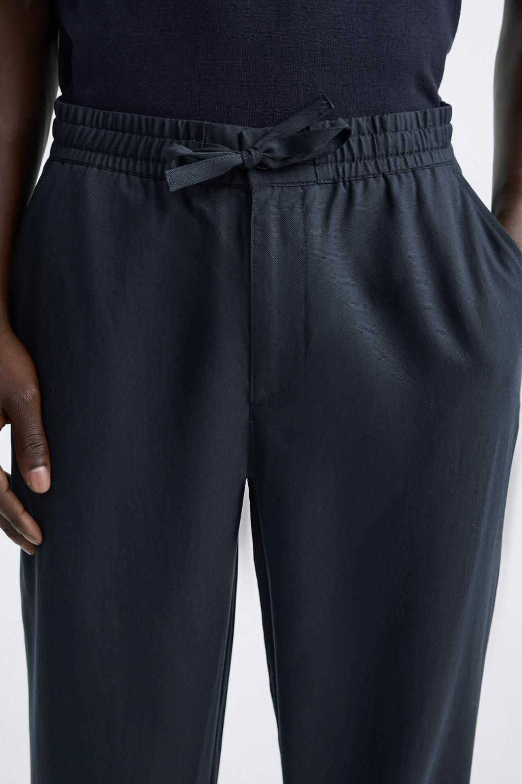 LYOCELL JOGGER WAIST TROUSERS - Zara фото 6