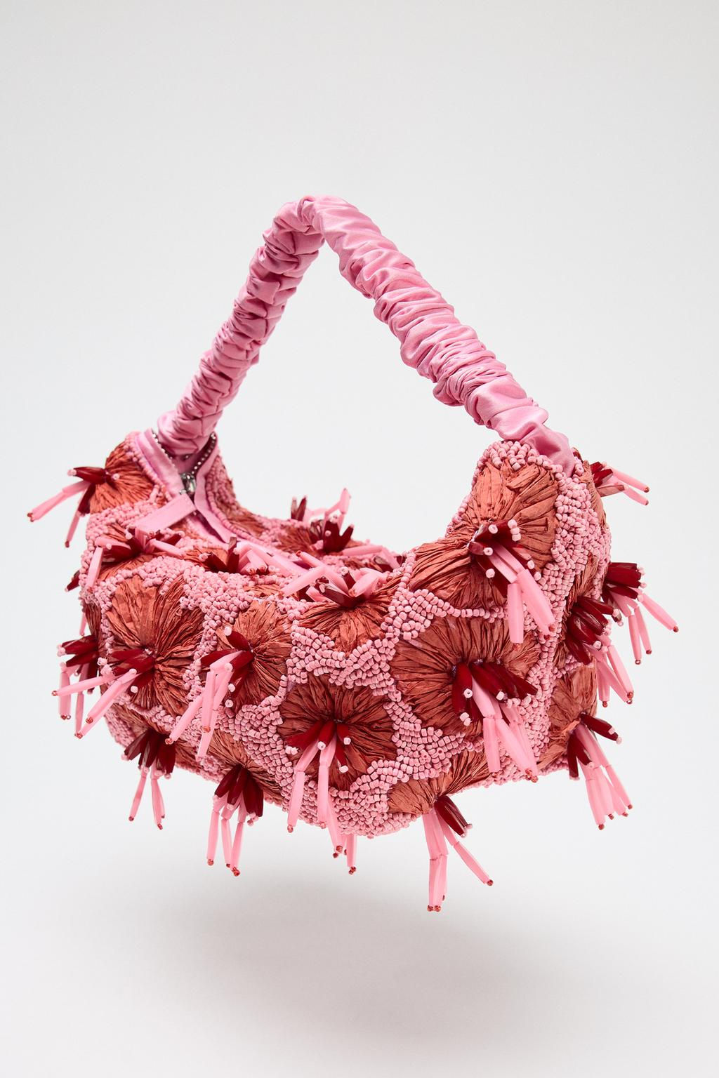 MINI BEADED BUCKET BAG - Zara фото 3