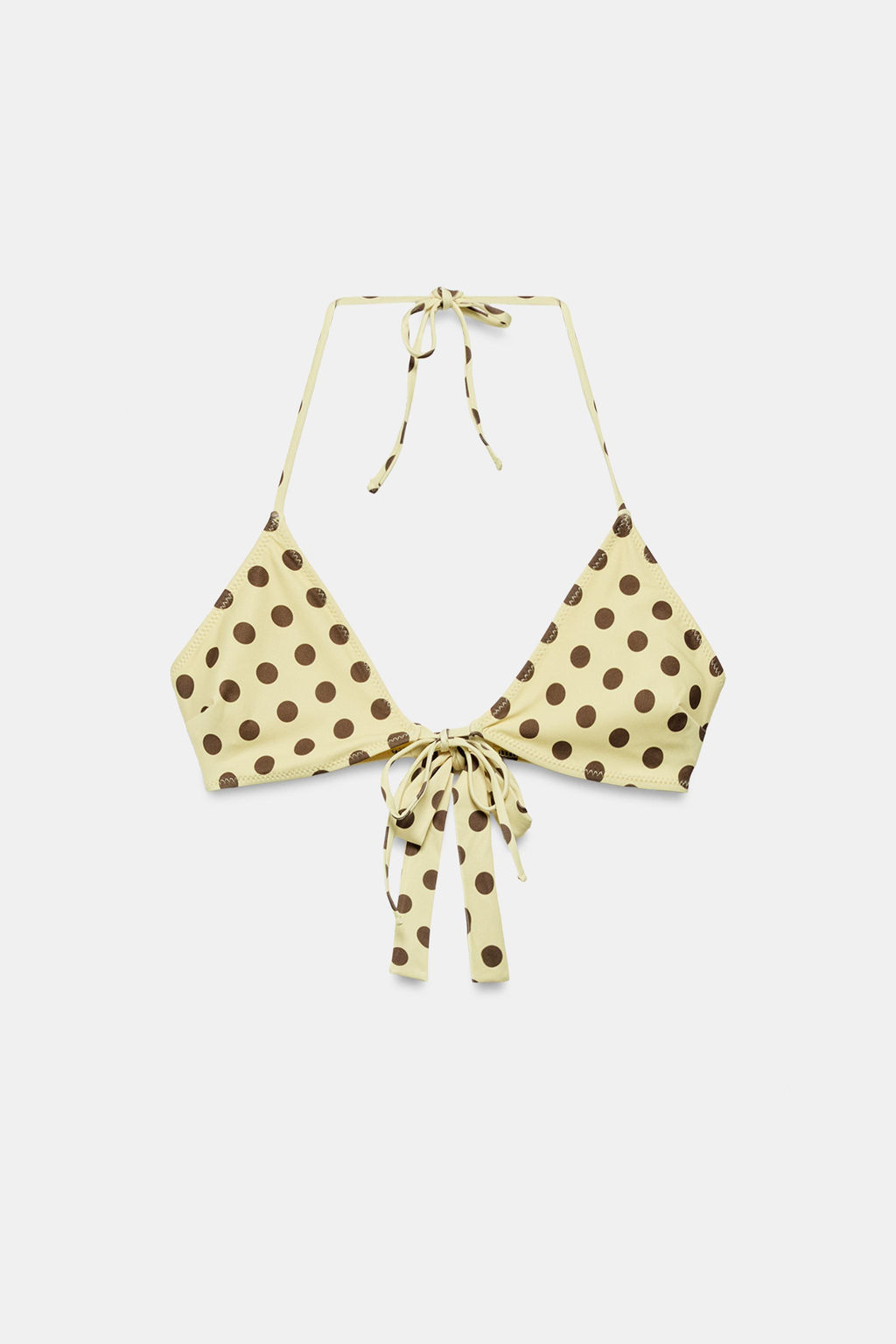 TOP BIKINI ESTAMPADO TOPOS / Amarillo - Zara фото 4