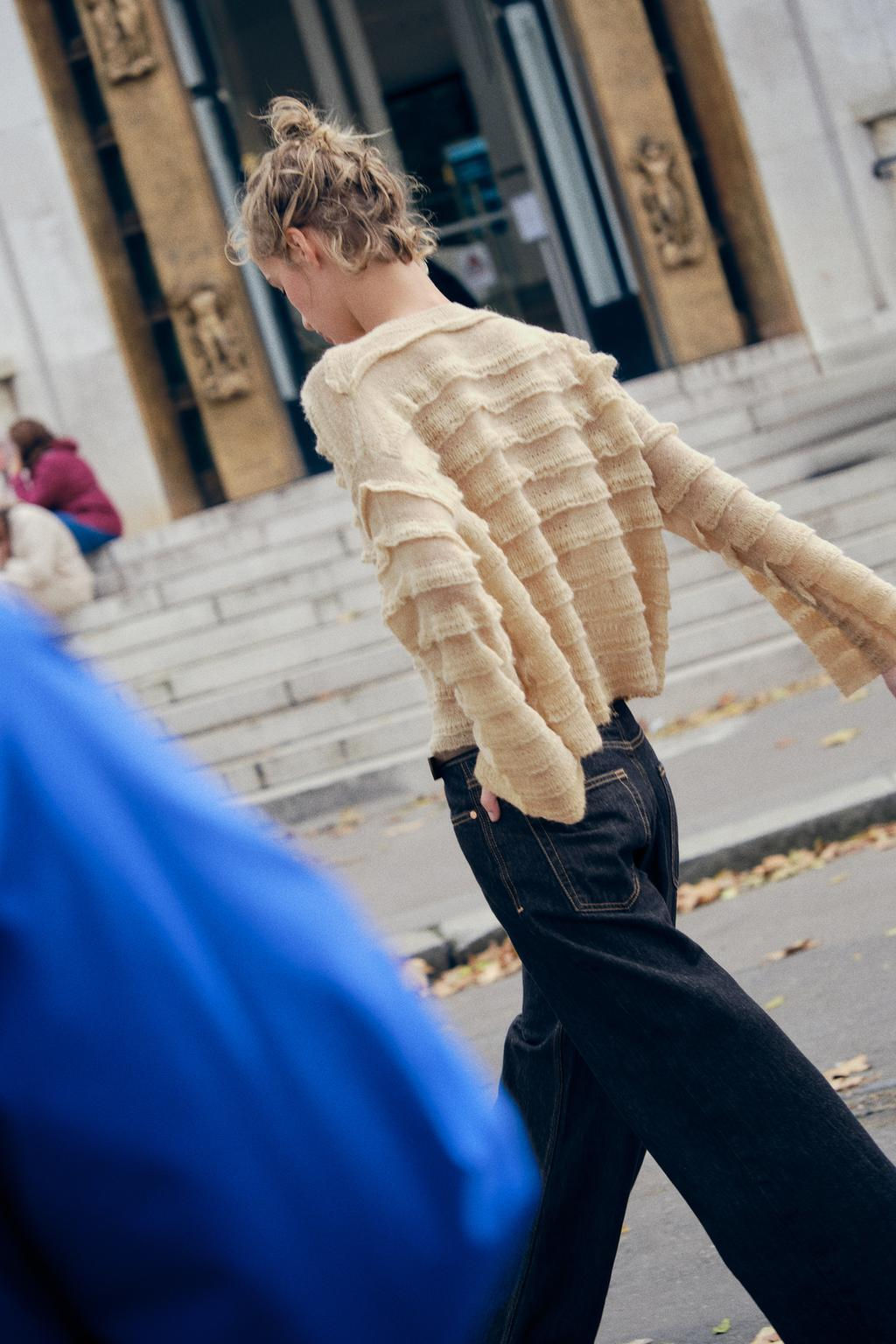 RUFFLED KNIT SWEATER - Zara фото 3