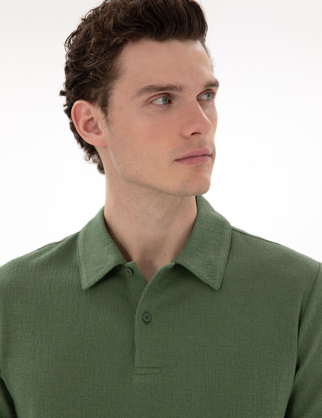 Haki Slim Fit Polo Yaka Ti__rt - Pierre cardin фото 2