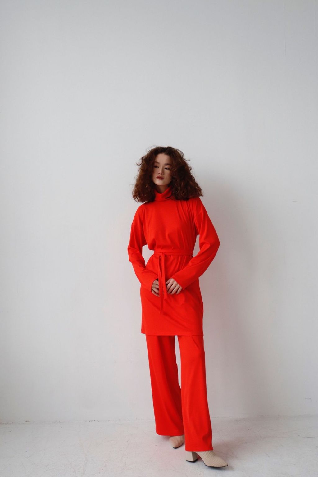 7362 Костюм трикотажный в стиле бохо алый - Martichelli фото 4