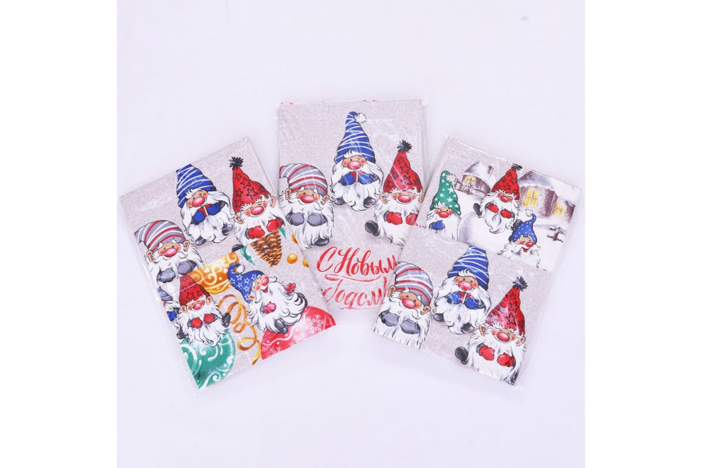 Набор полотенец Рогожка-Купон НГ в пакете (3 шт.) арт. РК 27 ад (11791-1)