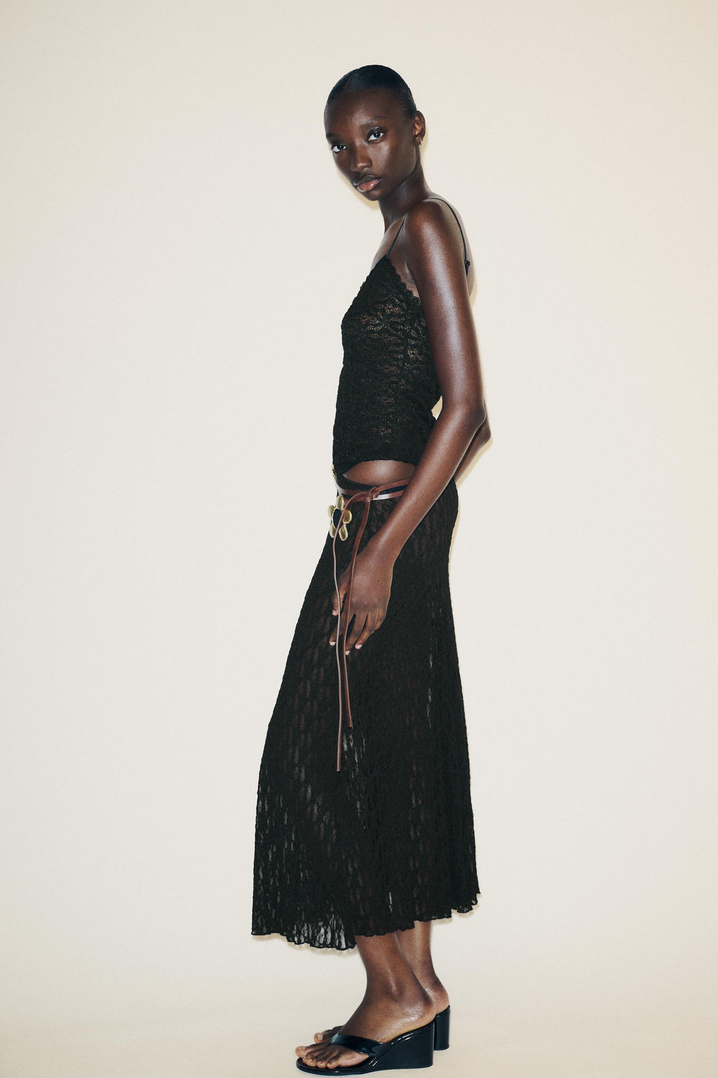 LACE STRAPPY TOP - Zara фото 3