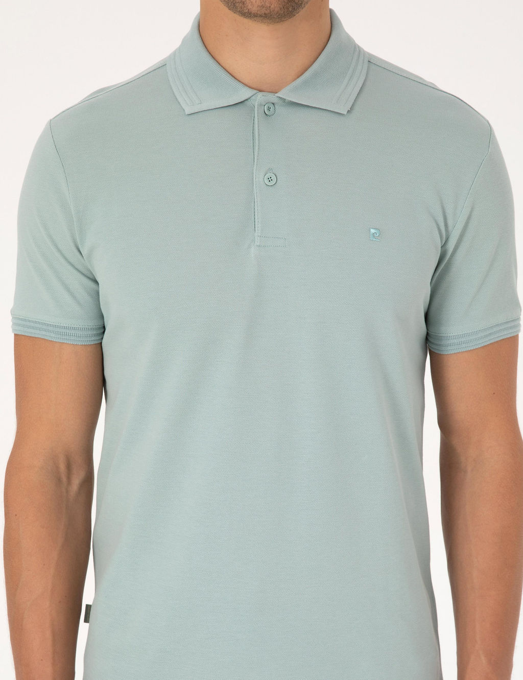 Koyu Mint Slim Fit %100 Pamuk K_vr_lmaz Polo Yaka Basic Ti__rt