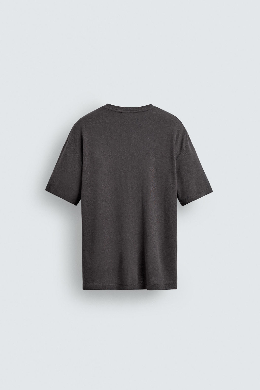 CAMISA PA?UELO ESTRUCTURA 100% LINO / Berenjena oscuro