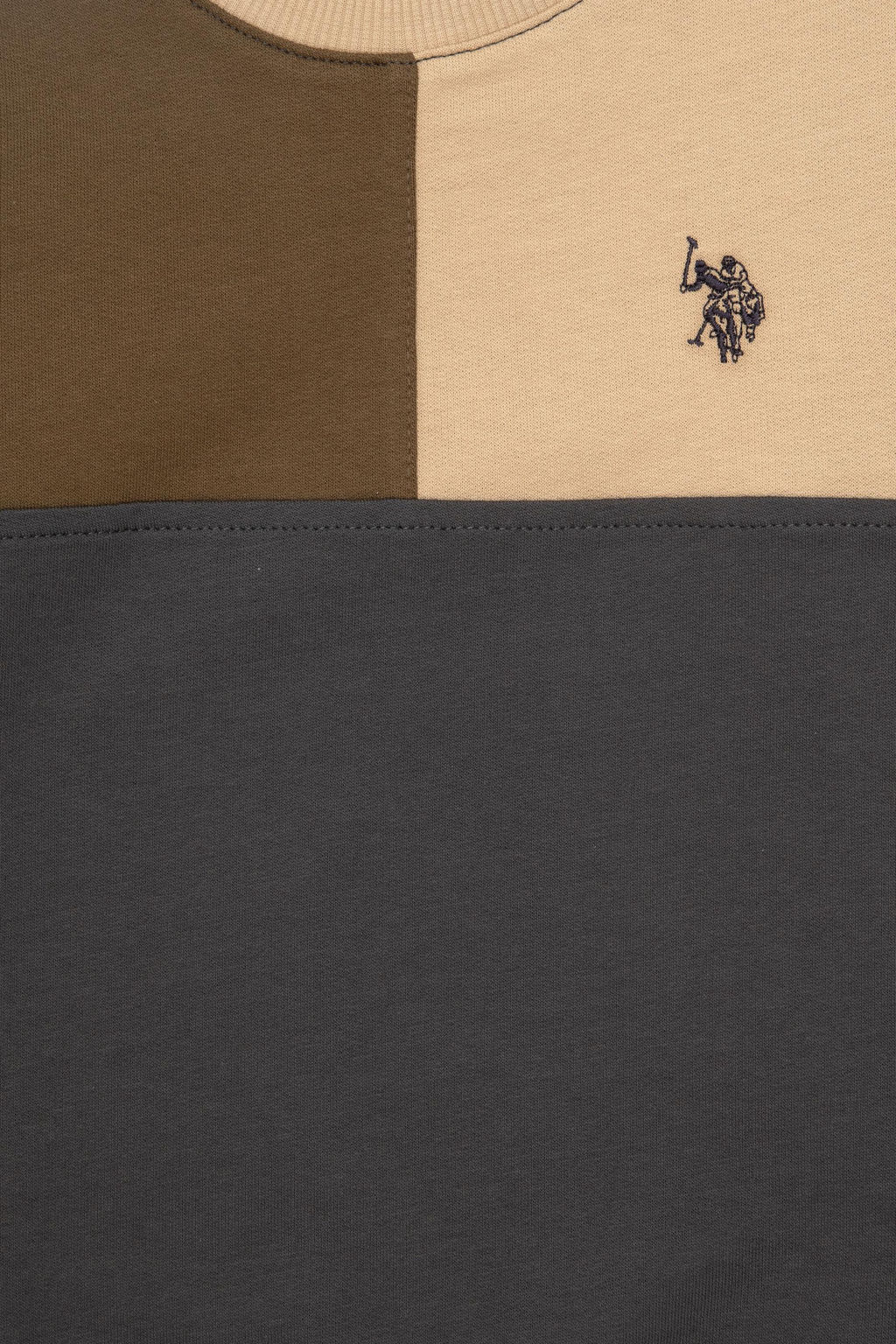 Толстовка U.S. Polo Assn для мальчика антрацитового цвета хлопок  фото 3