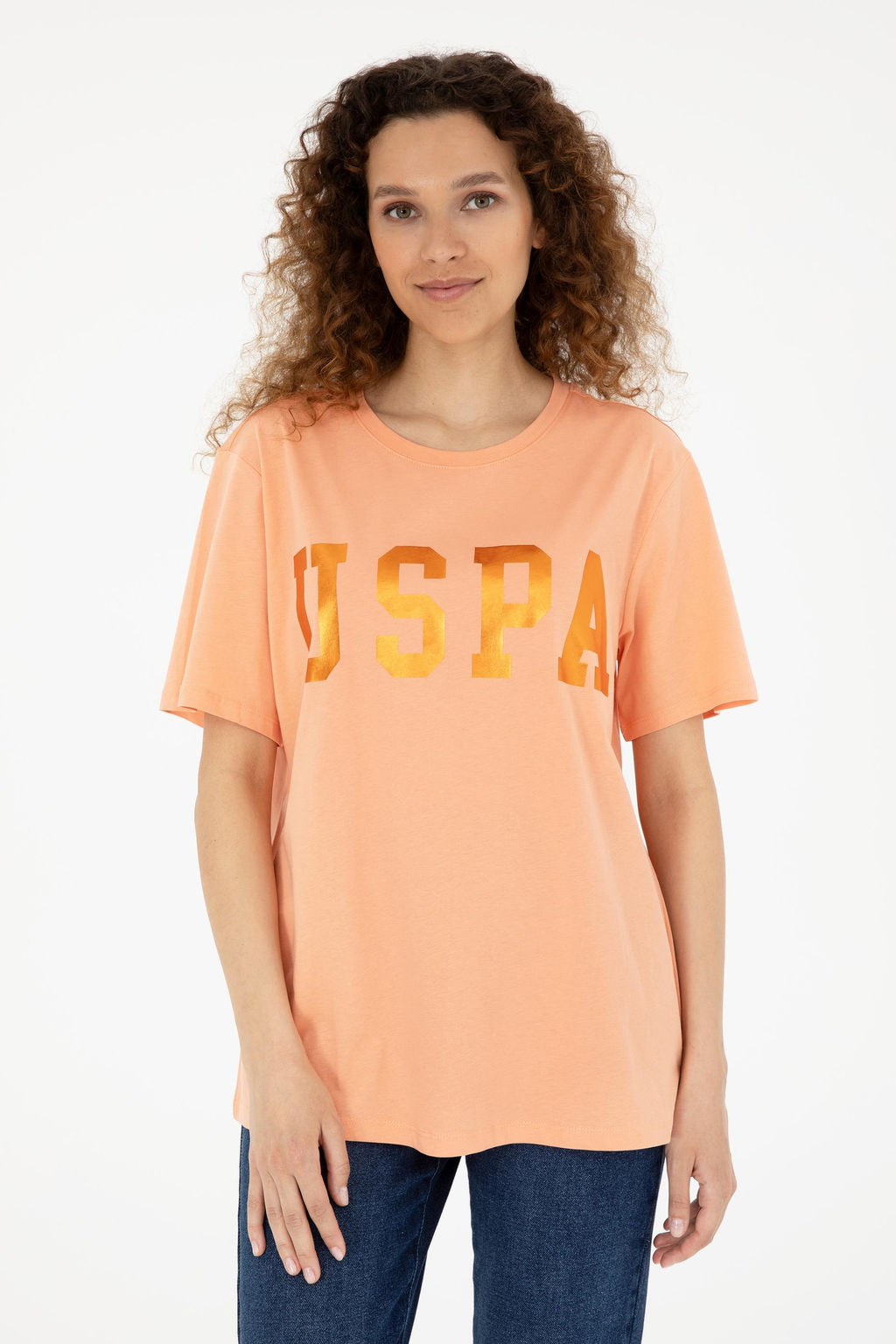 U. S. Polo Assn / Женская базовая футболка Salmon - U.s. polo assn фото 2