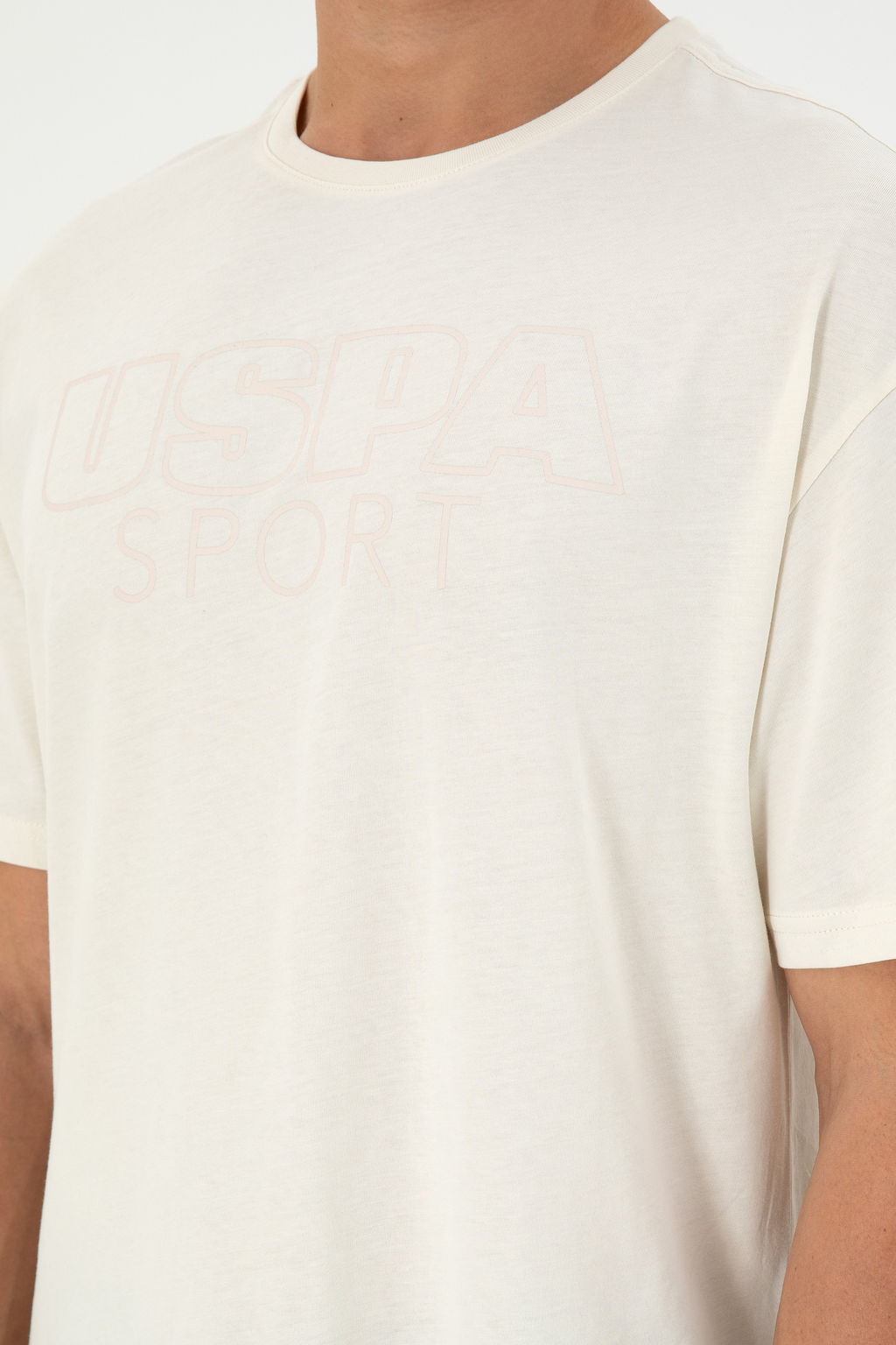 Мужская кремовая футболка - U.s. polo assn фото 21