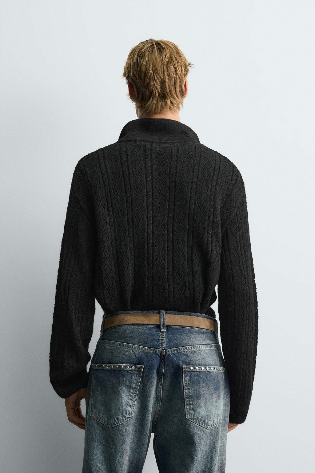 TEXTURED KNIT CORD POLO SHIRT - Zara фото 3