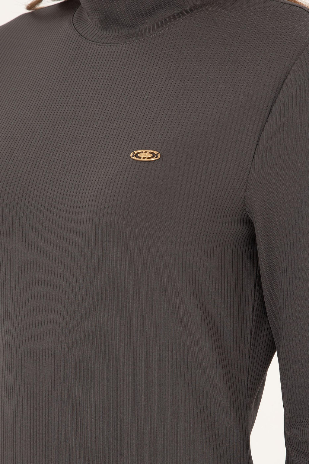 Женское трикотажное платье антрацитового цвета Неожиданная скидка в корзине - U.s. polo assn фото 6